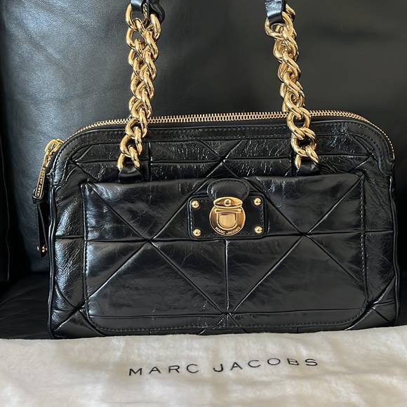 Marc Jacobs INES Leather Made In Italy Satchel Handbag - Picture 2 of 11